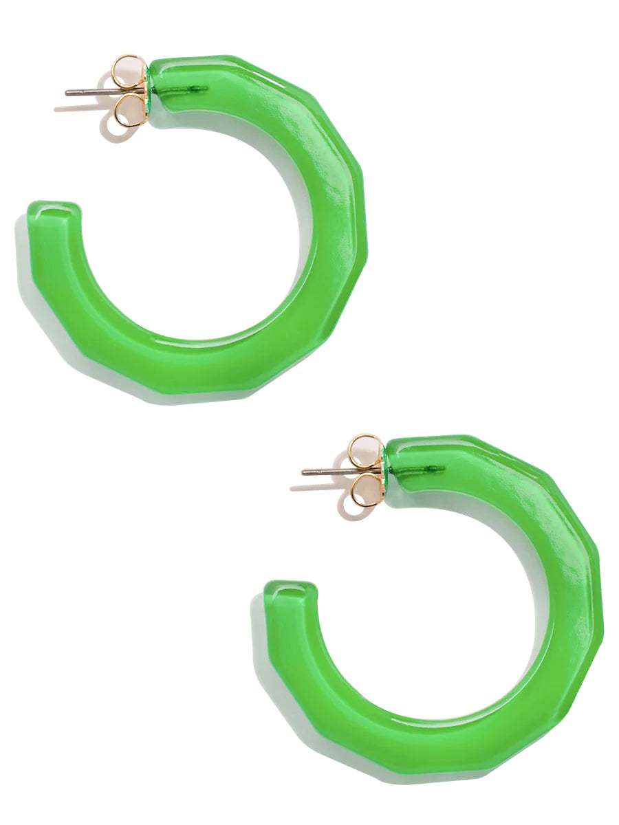 Large Resin Textured Open Hoop