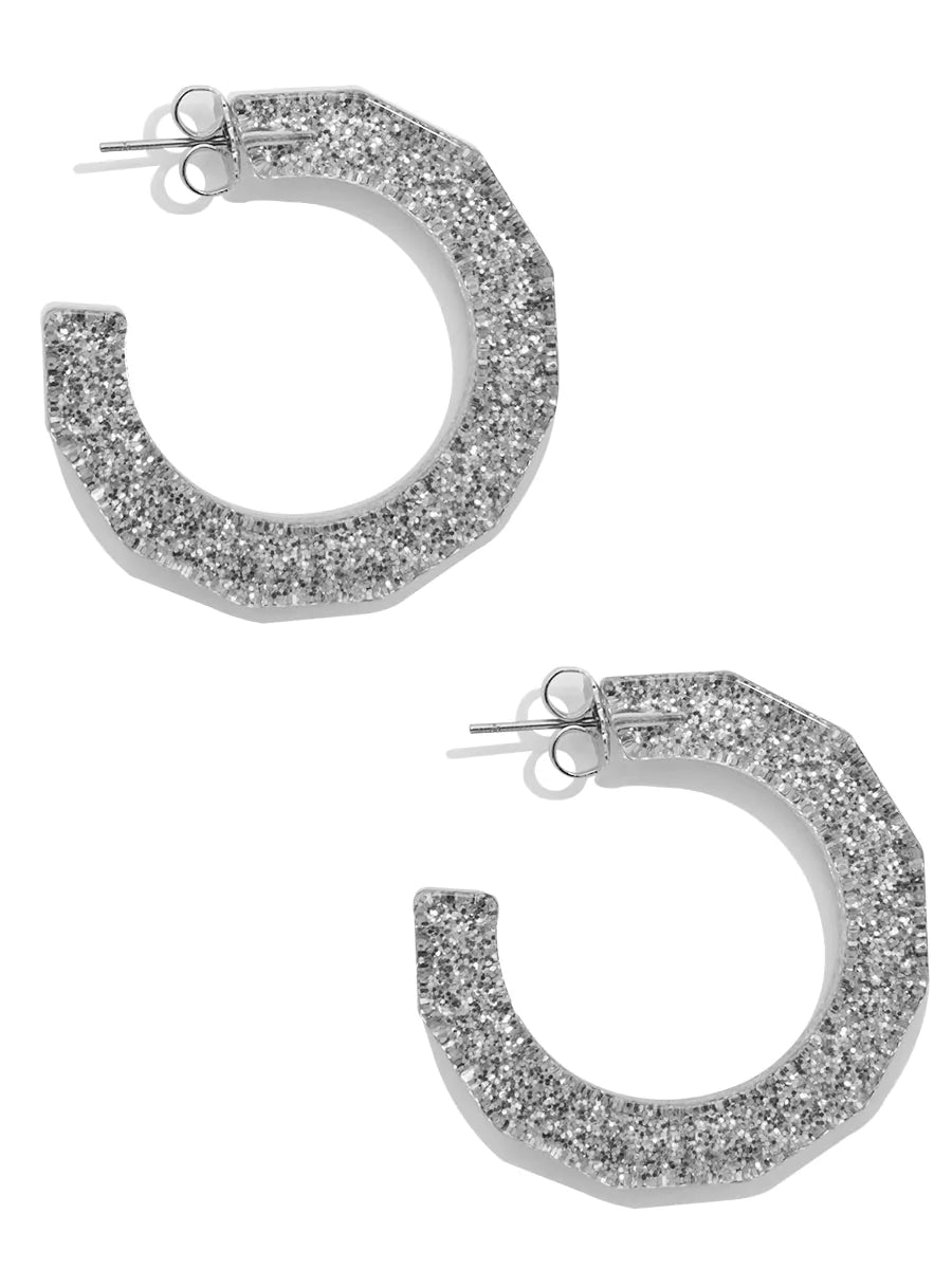 Large Resin Textured Open Hoop