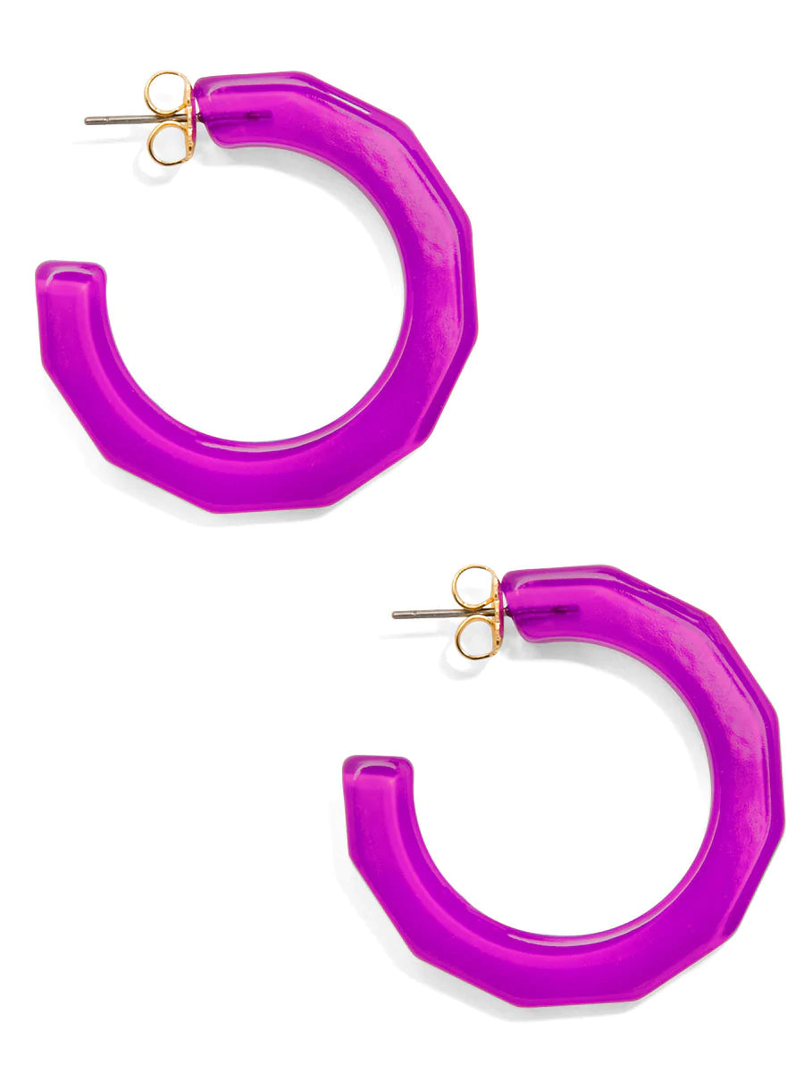 Large Resin Textured Open Hoop