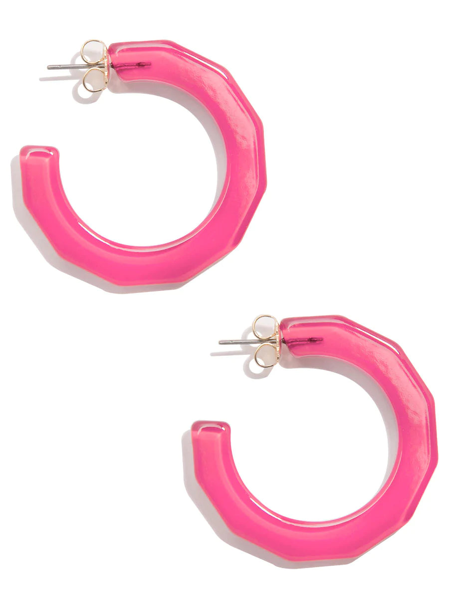Large Resin Textured Open Hoop