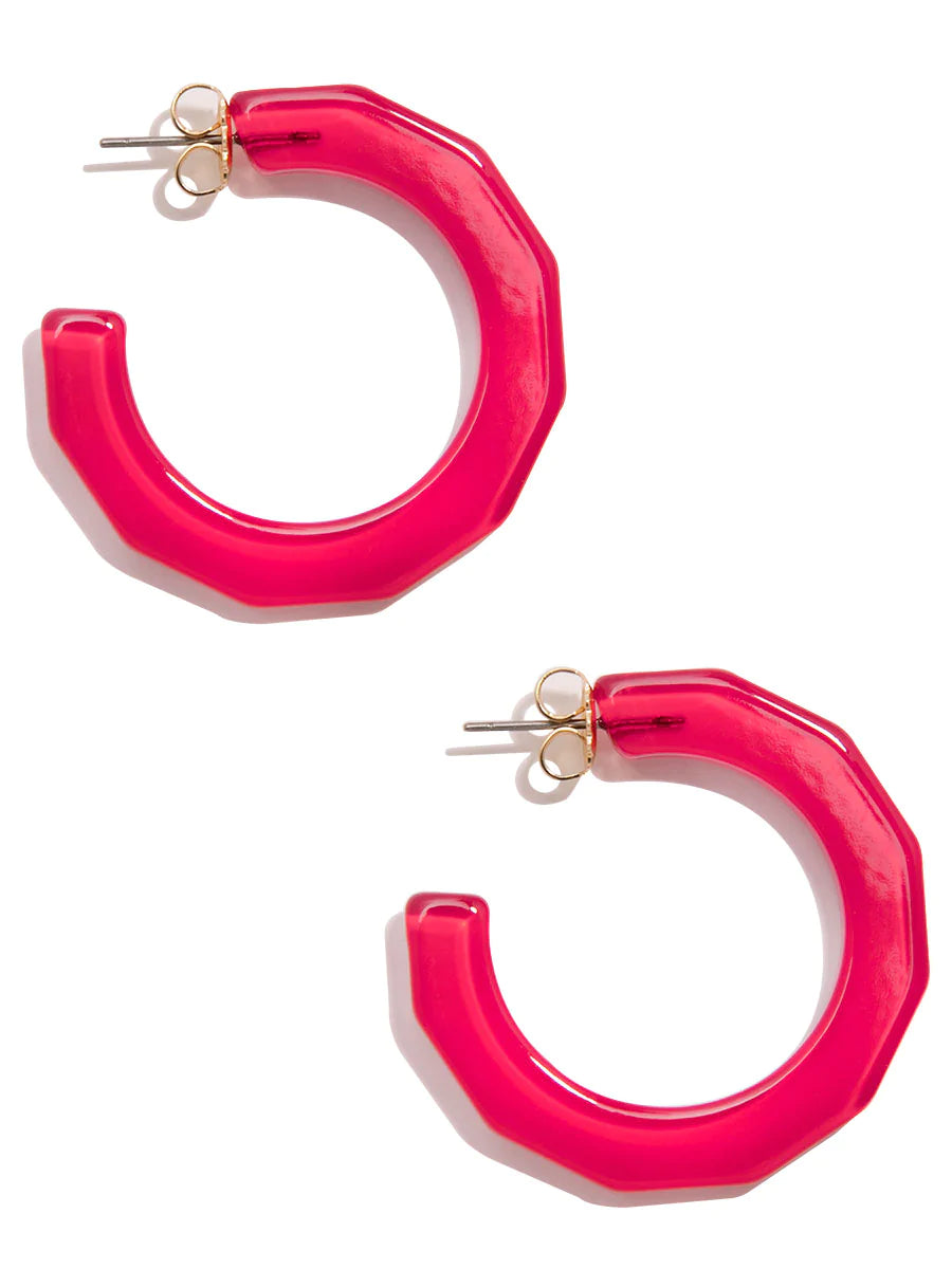 Large Resin Textured Open Hoop