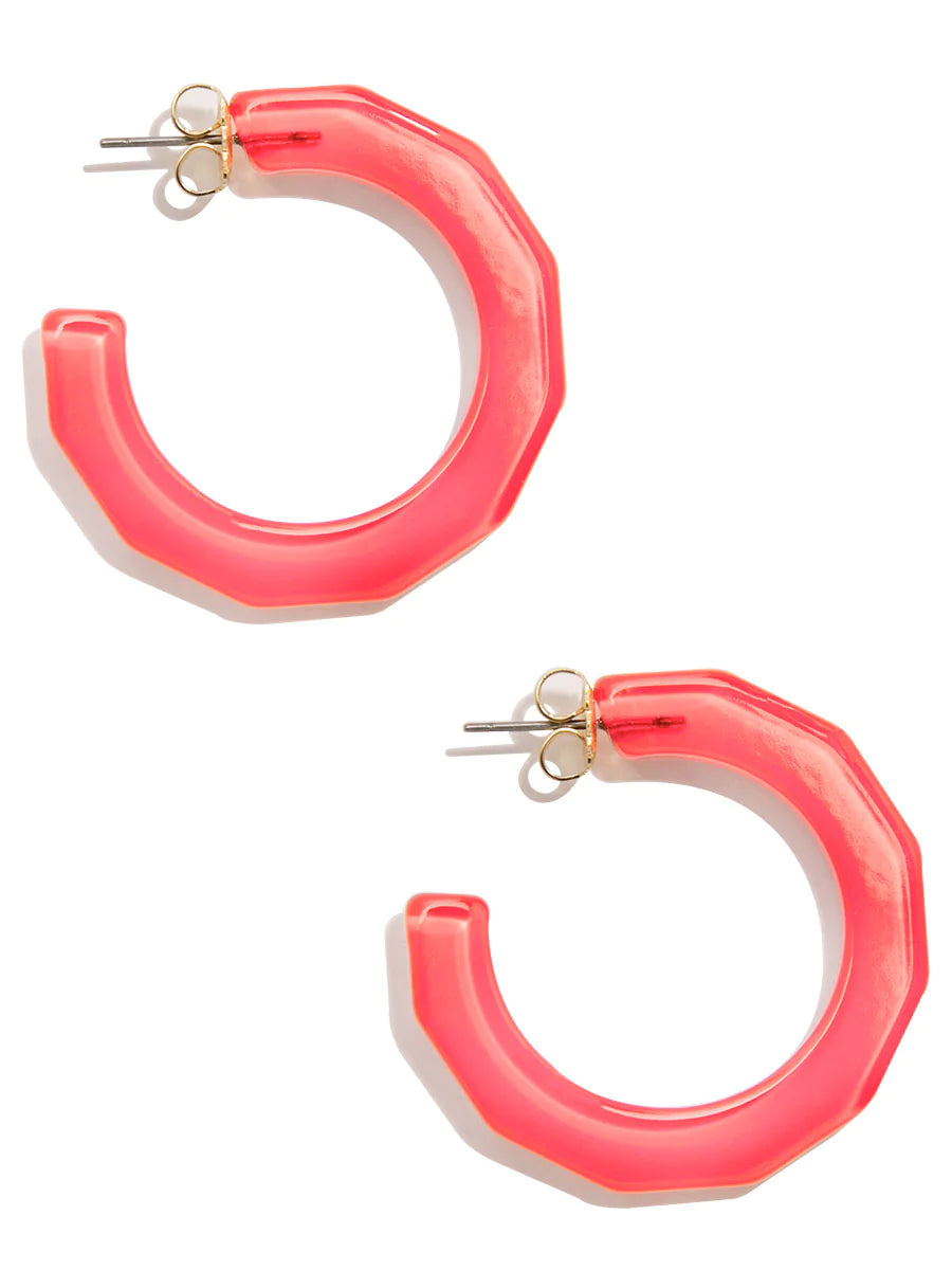 Large Resin Textured Open Hoop