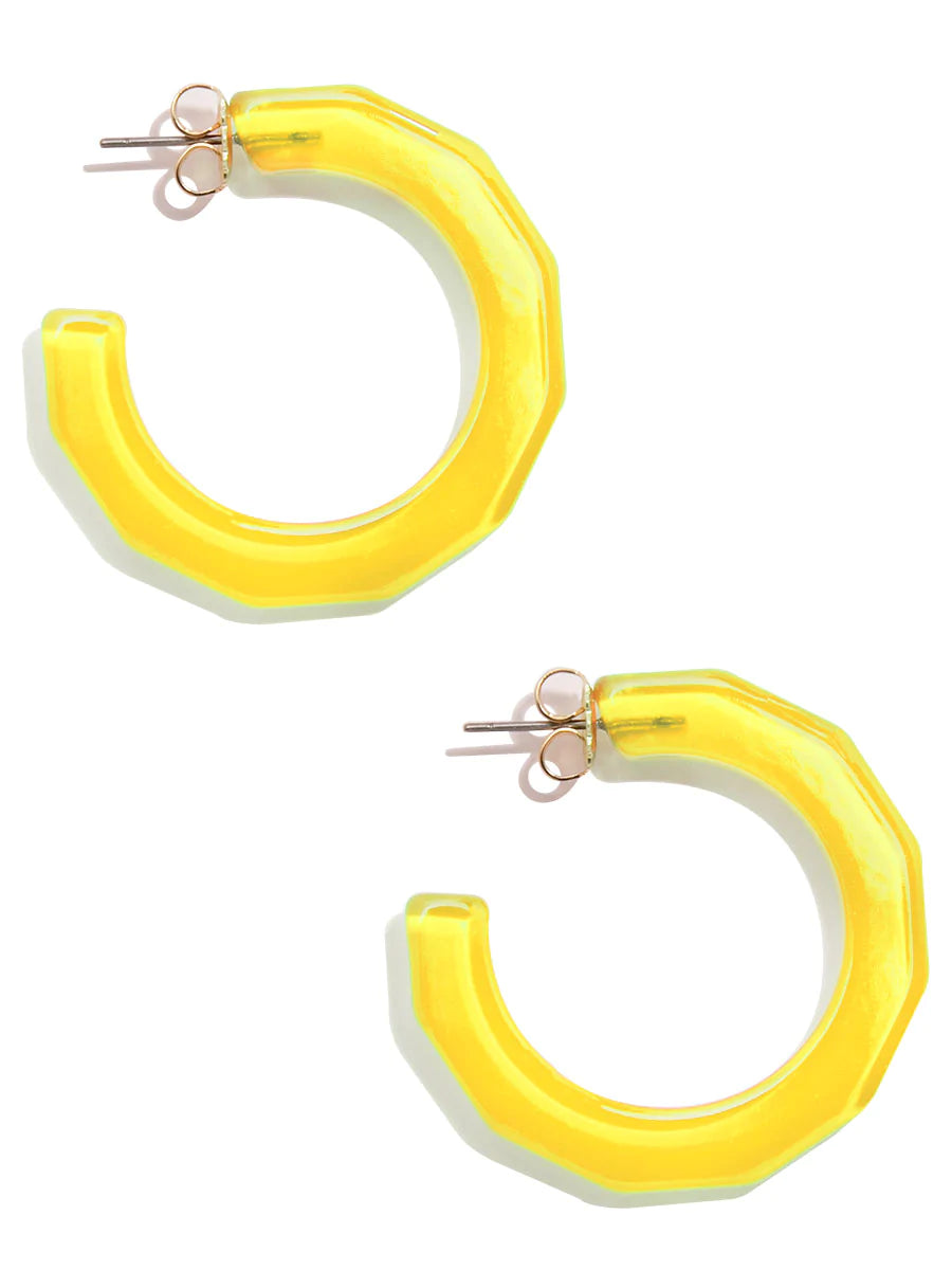 Large Resin Textured Open Hoop