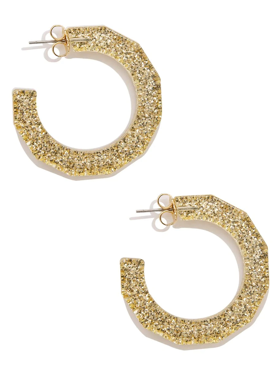 Large Resin Textured Open Hoop
